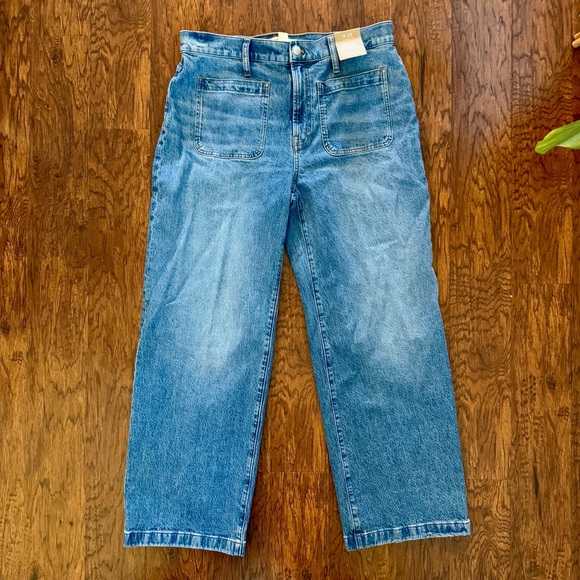 Madewell The Emmett Wide-Leg Full Length Jean: Patch Pocket Edition - Picture 6 of 7